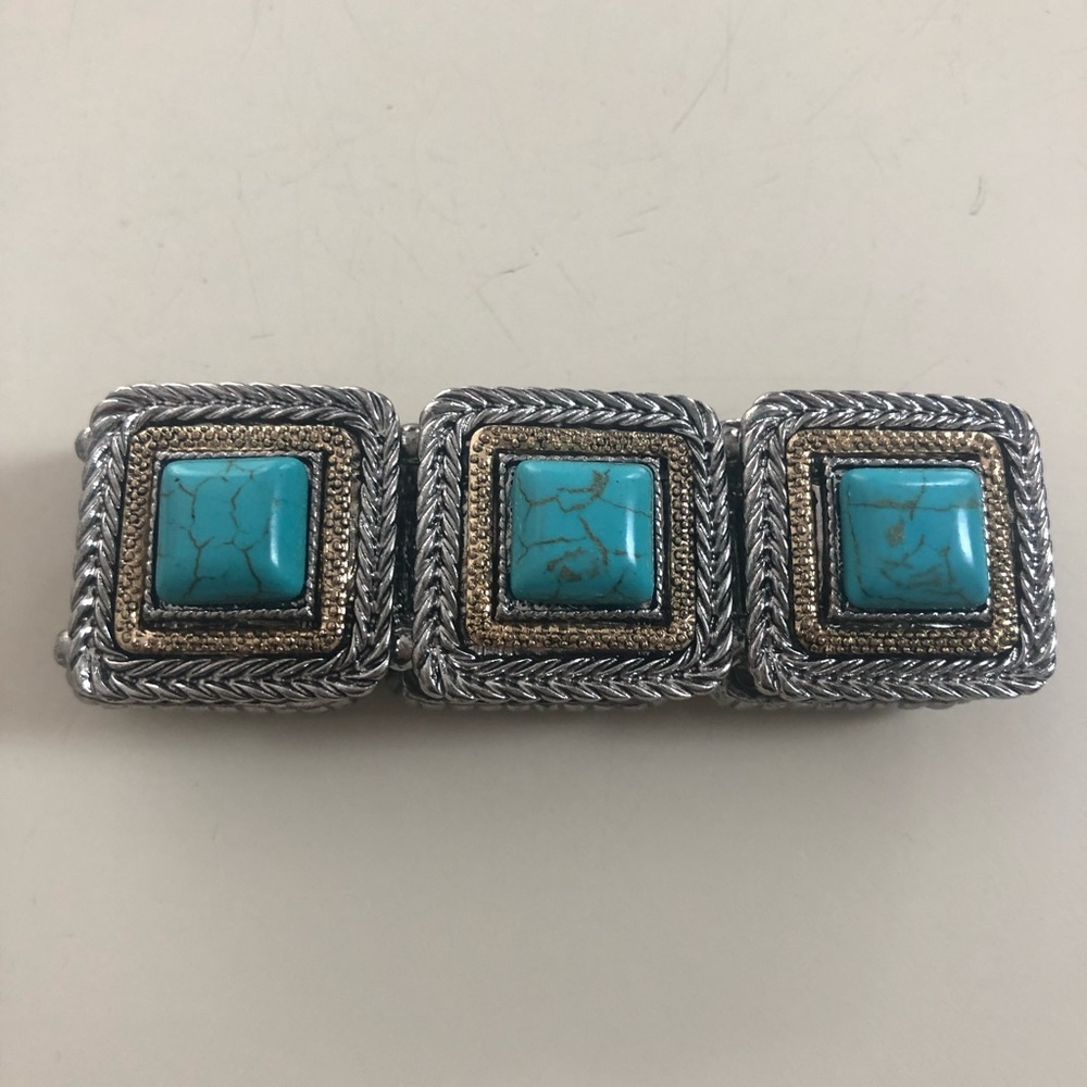 Stretch bracelet in multi metal colors